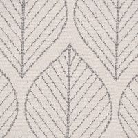 Dekostoff Doubleface Premium Leaf Retro Scandi Blätter grau hellbeige