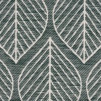 Dekostoff Doubleface Premium Leaf Retro Scandi Blätter grün hellbeig