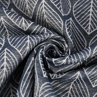 Dekostoff Doubleface Premium Leaf Retro Scandi Blätter blau hellbeige