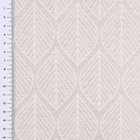 Dekostoff Doubleface Premium Metallic Leaf Retro Scandi Blätter silbe