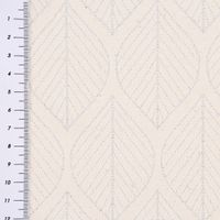 Dekostoff Doubleface Premium Metallic Leaf Retro Scandi Blätter silbe