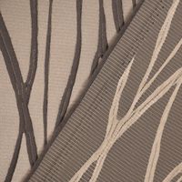 Dekostoff Jacquard Vorhangstoff Serenade 3D-Linien grau taupe 145cm Breite