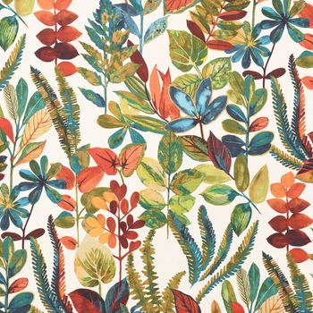 Dekostoff Baumwolle Tonga Spice Exotik Blätter Pflanzen bunt 140cm