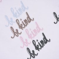 Lillestoff Bio Jersey Freundliche Welt be kind beige blau rosa 1.5m