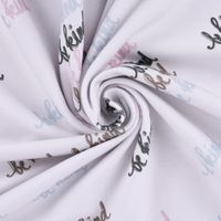 Lillestoff Bio Jersey Freundliche Welt be kind beige blau rosa 1.5m