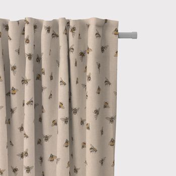 SCHÖNER LEBEN. Vorhang Bee Buzzing Bienen Hummeln natur gelb 245cm