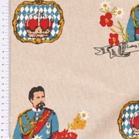 Dekostoff Halbpanama Leinenlook Royal King Bayernkönig natur 1.40m