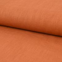 Bekleidungsstoff Leinen vorgewaschen einfarbig cognac 1.40m Breite