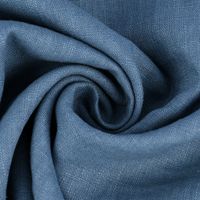 Bekleidungsstoff Leinen vorgewaschen einfarbig jeansblau 1.40m Breite