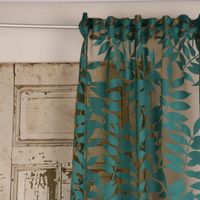 Rasch Textil Stores Ausbrenner Sri Lanka Blätter petrol bronze 300cm