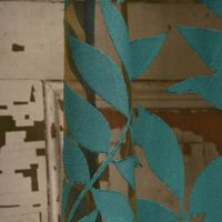 Rasch Textil Stores Ausbrenner Sri Lanka Blätter petrol bronze 300cm