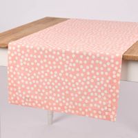Linen & More Tischläufer Punkte rosa weiß 50x140cm