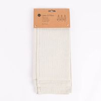 Linen & More 3er Set Geschirrtücher Indi einfarbig ivory 50x70cm