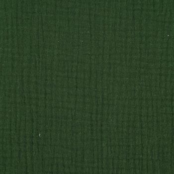 Double Gauze Organic Bio Musselin Windelstoff uni dunkelgrün 1.30m