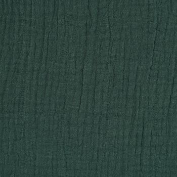 Double Gauze Organic Bio Windelstoff uni dunkelgrün altgrün 1.30m