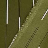 Bekleidungsstoff Chiffon Streifen khaki grün weiß schwarz 1.45m