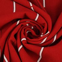Bekleidungsstoff Chiffon Streifen rot weiß schwarz 1.45m Breite