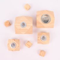 Creativ Company Kerzenhalter Set für Stabkerzen und Teelichter Kiefernholz pur verschieden groß