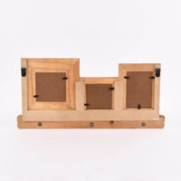 3fach Bilderrahmen mit Hakenleiste Holz Vintage weiß 52.5x25x2cm