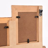 3fach Bilderrahmen mit Hakenleiste Holz Vintage weiß 52.5x25x2cm