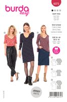 Burda Schnittmuster 6075 Damen Shirt Kleid