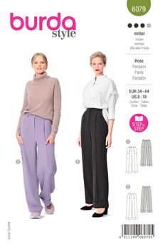 Burda Schnittmuster 6079 Damen Hose