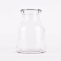 Deko Vase mit breitem Rand Glas farblos 11x15cm