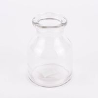 Deko Vase mit breitem Rand Glas farblos 11x15cm