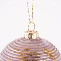 Weihnachtskugel Beauty verschiedene Varianten hellviolett goldfarbig 8cm