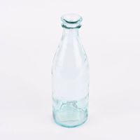 Deko Flasche mit doppeltem Rand Glas farblos verschiedene Größen