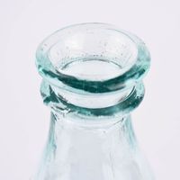 Deko Flasche mit doppeltem Rand Glas farblos verschiedene Größen