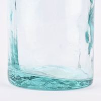 Deko Flasche mit doppeltem Rand Glas farblos verschiedene Größen