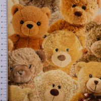 SCHÖNER LEBEN. Kissenhülle Teddybären braun beige div. Größen