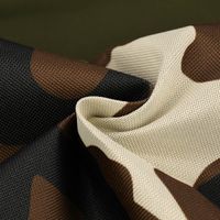 Polyester Stoff Meterware PVC Coating wasserabweisend Camouflage braun