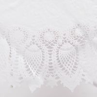 Abwaschbare Tischdecke "Amira" mit Häkelspitze – Rund, Weiß, Ø 152cm von vorne
