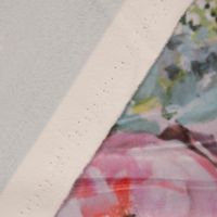 Samtstoff Polsterstoff Dekostoff Rosen grün rosa 1.40m