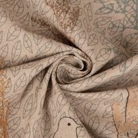 Dekostoff Nordic Herbarium Vögel Gräser Blätter natur grün 1.40m