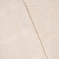 Jacquard Tischwäschestoff Dekostoff extra Karo Würfel ecru 2.8m