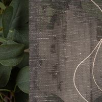 Fertigschal mit Schlaufenband Glanzfaden-Applikation Wellenmuster anthrazit meliert creme 140x245cm