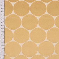 Dekostoff Jacquard Eaton Dandelion Kreise gold creme 1.47m