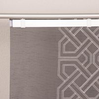 Schiebevorhang Batistoptik bestickt Ornament anthrazit grau weiß 245x60cm