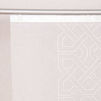 Schiebevorhang Batistoptik bestickt Ornament wollweiß grau weiß 245x60cm