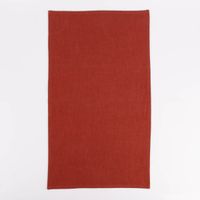 SCHÖNER LEBEN. Geschirrtuch 2er Set Bio Ramie Leinenoptik einfarbig rost 40x70cm