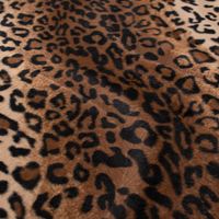 Plüsch Velours Fellstoff Fellimitat Leopard braun schwarz 1.4m Breite