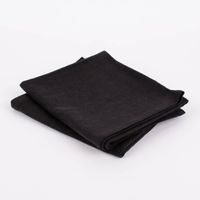 SCHÖNER LEBEN. Geschirrtuch 2er Set Bio Ramie Leinenoptik einfarbig schwarz 40x70cm