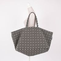 SCHÖNER LEBEN. XXL Tasche stabiler Riesenshopper Kreise schwarz weiß 88x35x40cm
