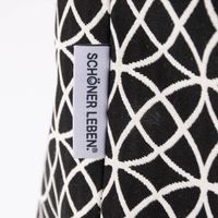 SCHÖNER LEBEN. XXL Tasche stabiler Riesenshopper Kreise schwarz weiß 88x35x40cm
