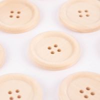 Creativ Company Holzknöpfe rund 10 Stück natur 3.5cm