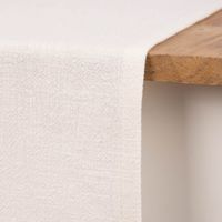 SCHÖNER LEBEN. Tischläufer Bio Ramie Leinenoptik cremeweiß 40x160cm