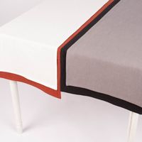 SCHÖNER LEBEN. Tischläufer Bio Ramie Leinenoptik cremeweiß 40x160cm